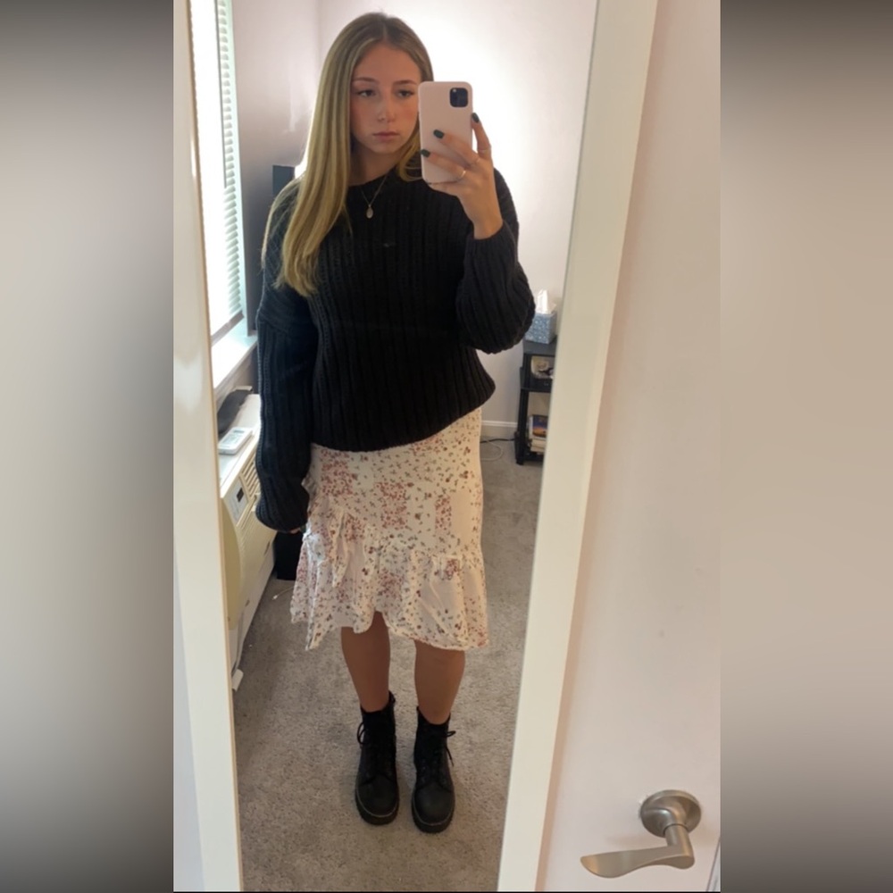 Long floral skirt